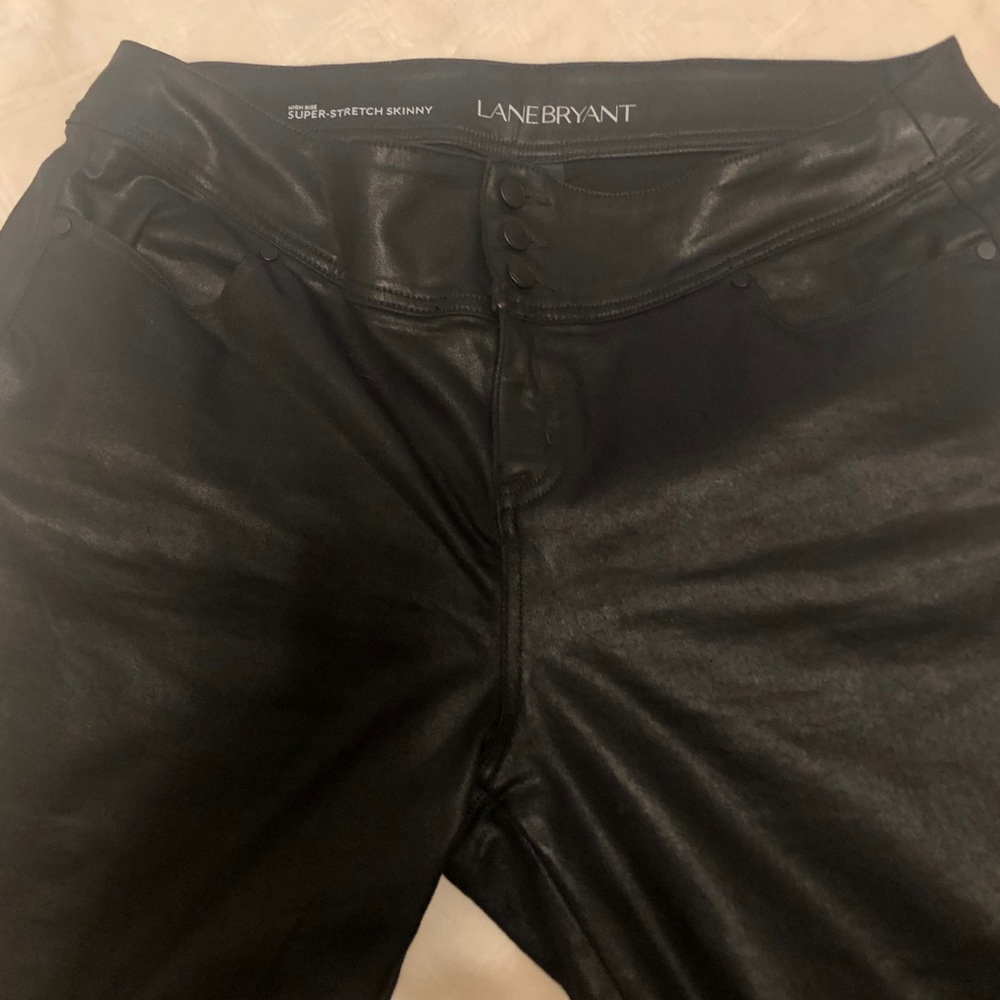 NWOT Black Coated Jeggings -Lane Bryant sz 20p